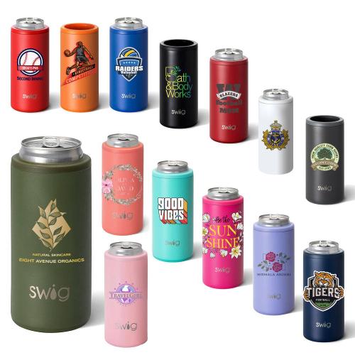 Drinkware - Can Cooler - Swig® 12 oz. Skinny Matte Can Cooler, Full Color Digital