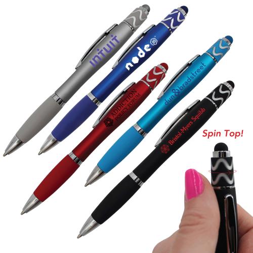Pens & Writing - Stylus - Halcyon® Silhouette Spin Top Pen with Stylus