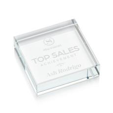 SquareGlimmer Crystal Paperweight - Paperweights