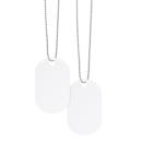 OvalCanvas Color Edge Dog Tag Necklace