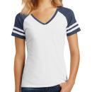 White/ Heather True Navy