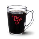Espresso Elegance 11oz Clear Glass Mug