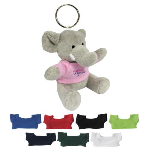 Toys & Novelties - Plush Stuffed Animals - CharmElephant Plush Key Chain - Gray Softness