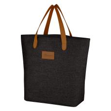 CanvasEase Poly Tote with Luxe Leather Handles - Tote Bags
