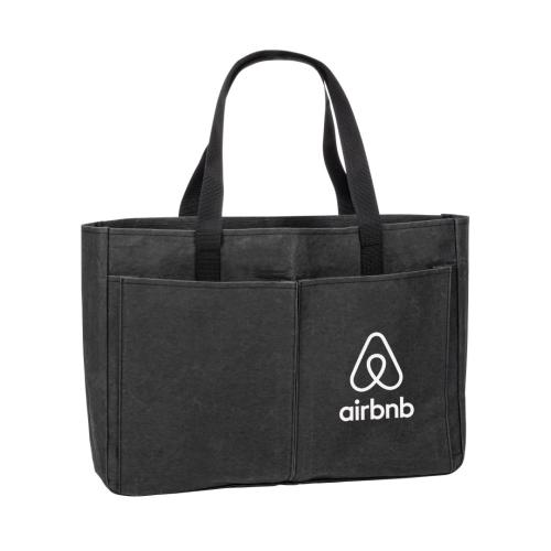 Bags - Tote Bags - EcoChic Black Kraft Carry Tote