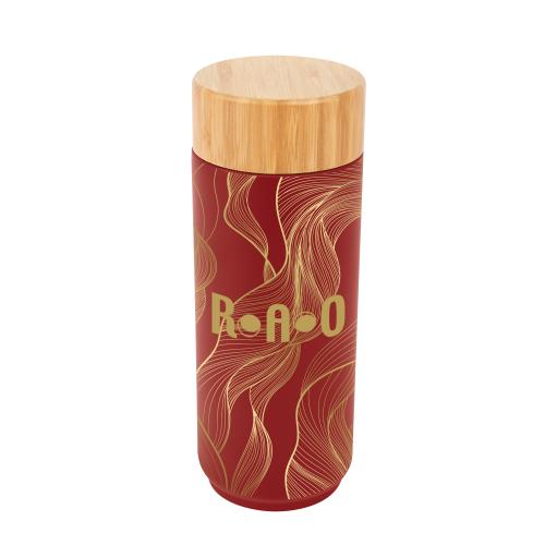 Drinkware - Metal Bottles - EcoChill 16oz Bamboo Steel Bottle