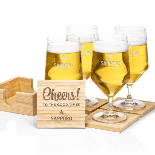 Drinkware - Barware - Beer Glasses & Stiens - BambooBrew Elegance Barware Gift Set