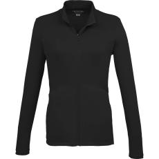 SleekZip Women's Black Full Fleece Jacket - Apparel
