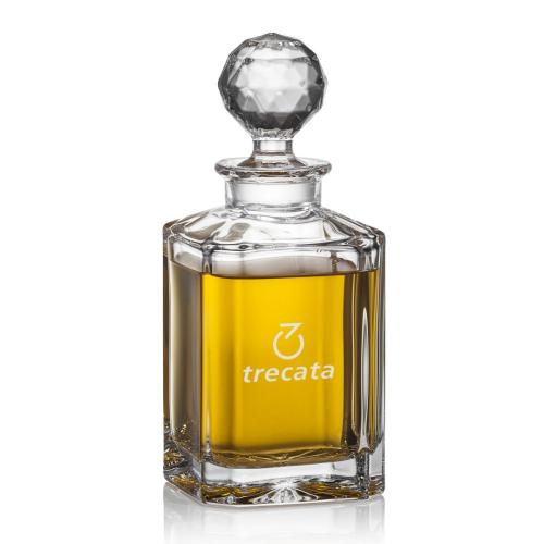 Drinkware - Barware - Decanters - CrystalLuxe Prism 26oz Etched Decanter Set