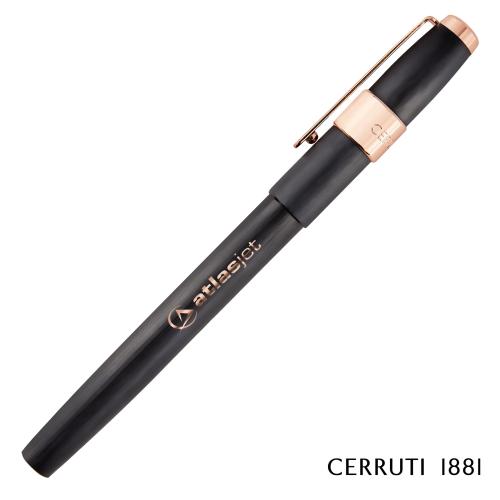 CERRUTI 1881のフルキャップ付きボールペン Cerruti 1881® Block Brushed Pen 4185-CER126 B BK