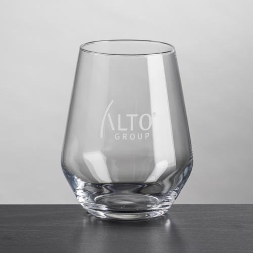 Drinkware - Barware - Hiball Glasses - Mixology Deluxe Hiball Set - Etched Glass Duo