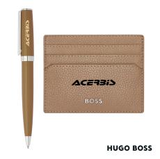 Hugo Boss&reg; Ballpoint Pen & Card Holder Set - Gift Sets