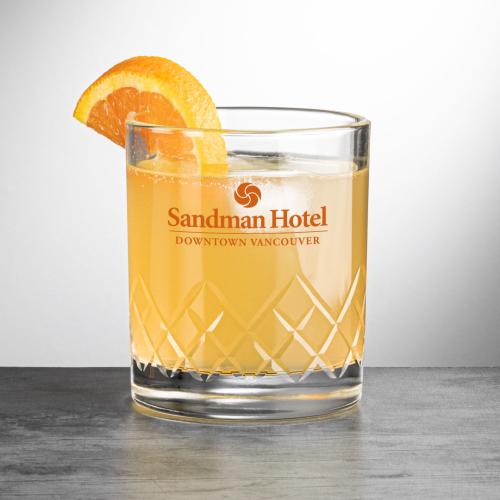 Drinkware - Barware - On the Rocks Glasses - DiamondSip 12oz Crystal Glass Set