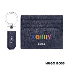 Hugo Boss&reg; Classic Grained Key Ring & Card Holder Set - Auto & Tools