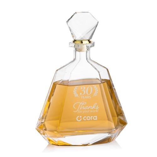 Drinkware - Barware - Decanters - Aurora Luxe 33oz Crystal Decanter Set