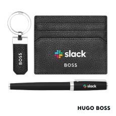 Hugo Boss&reg; Rollerball Pen, Key Ring & Card Holder Set - Gift Sets