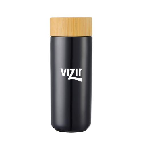 Drinkware - Water Bottles - EcoChic 10oz Ceramic Sipper with Bamboo Top