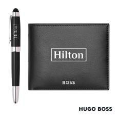 Hugo Boss&reg; Rollerball Pen & Wallet Set - Gift Sets