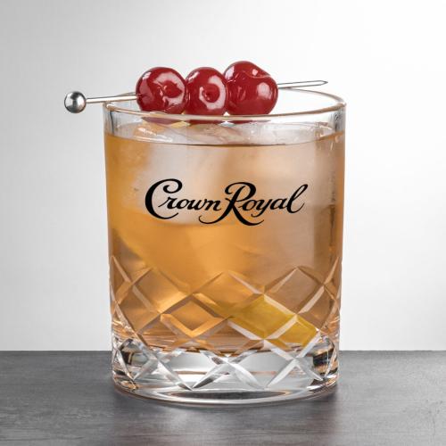 Drinkware - Barware - On the Rocks Glasses - CrissCross Crystal 12oz Whiskey Gift Set