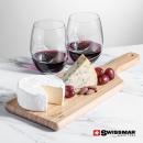 Swissmar&reg; Bamboo Board & 2 Breckland Stemless Wine