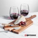 Swissmar&reg; Paddle Board & 2 Zacata Stemless Wine