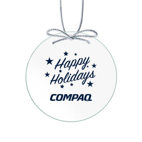 Home & Kitchen - Ornaments - GlacierGlow Glass Circle Ornament