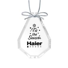 CrystalGleam Teardrop Etched Ornament - New Additions