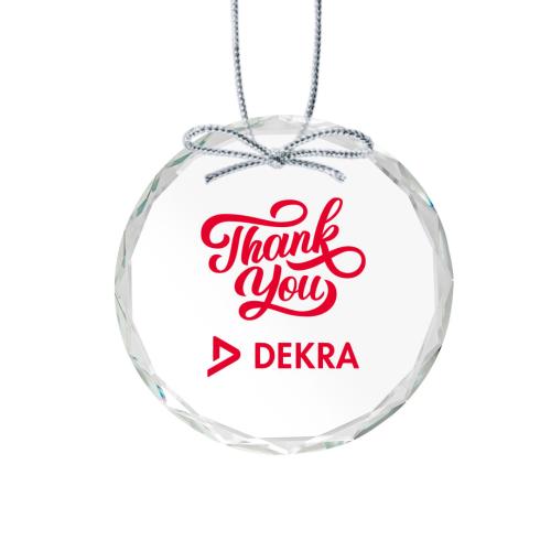Home & Kitchen - Ornaments - CrystalGlow Round Imprint Ornament