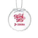 CrystalGlow Round Imprint Ornament