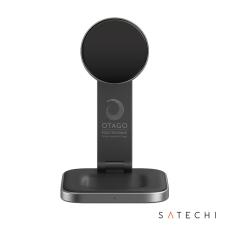 SATECHI&reg; 3-in-1 Qi2 Wireless Charging Stand, Type A,C,G Plugs - New Additions
