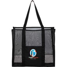 Breezeway Black Mesh Tote Bag - Tote Bags