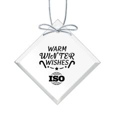 CrystalGlow Square Ornament - Etched Elegance - New Additions