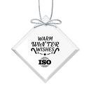 CrystalGlow Square Ornament - Etched Elegance