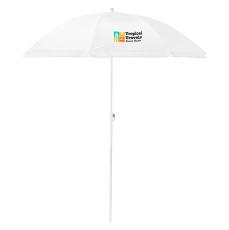 SunShade 70" Arc Beach Umbrella â Blue/White - Umbrellas