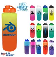 Mood&trade; 32 oz. Sports Bottle with Flip Top Cap - USA Connect - Drinkware