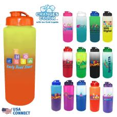 Mood&trade; 32 oz. Sports Bottle with Flip Top Cap, Full Color Digital - USA Connect - Sports Bottles