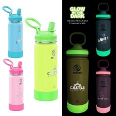 Takeya&reg; 18 oz. Actives Glow in the Dark Bottle, Laser - Premium - Metal Bottles