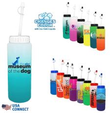 Mood&trade; 32 oz. Sports Bottle with Flexible Straw - USA Connect - Sports Bottles