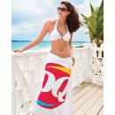 SoftVibe Luxe Beach Towel - Silkscreened White