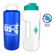 MicroHalt&trade; 32 oz. Grip Bottle with Flip Top Cap - Sports Bottles