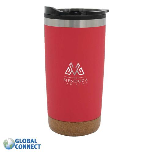 Drinkware - Tumblers - Halcyon&reg; 20 oz. Cork Bottom Tumbler, Global Connect - Laser Standard