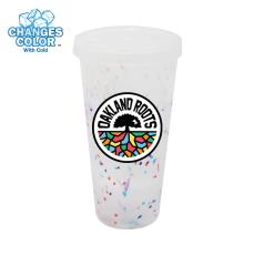 Mood&trade; 26 oz. Rainbow Confetti Tumbler with Lid, Full Color Digital - New Additions