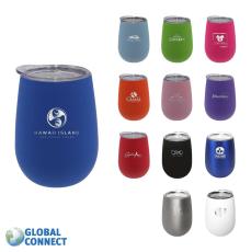 Halcyon&reg; 12 oz. Wine Glass with Lid, Global Connect - Laser Standard - New Additions