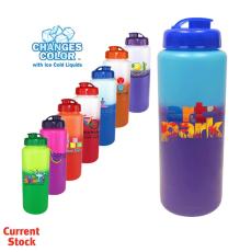 Mood&trade;32 oz. Sports Bottle with Flip Top Cap, Full Color Digital - Sports Bottles