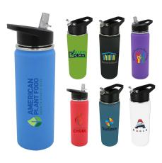 Halcyon&reg; 20 oz. Sports Bottle with Flip Straw Lid, Full Color Digital - Sports Bottles