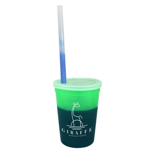 Drinkware - Color Changing - Mood&trade; 12 oz. Stadium Cup/Straw/Lid Set