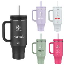 Takeya&reg; 40 oz. Straw Tumbler with Handle - Drinkware