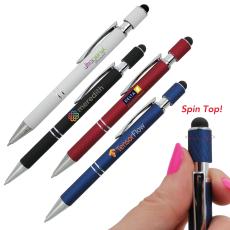 Halcyon&reg; Executive Metal Spin Top Pen with Stylus, Full Color Digital - New Additions