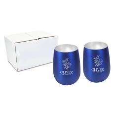 Halcyon&reg; 12 oz. Stainless Steel Wine Glass - Gift Set - Tumblers