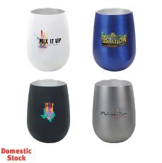 Halcyon&reg; 12 oz. Stainless Steel Wine Glass, Full Color Digital - Charity & Walk-a-Thons